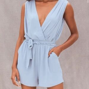 Lulus dusty blue romper